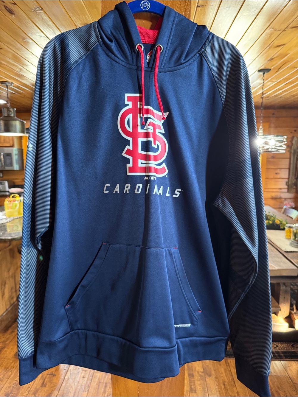 Majestic St. Louis Cardinals Navy and Red Zip-Up Sweater